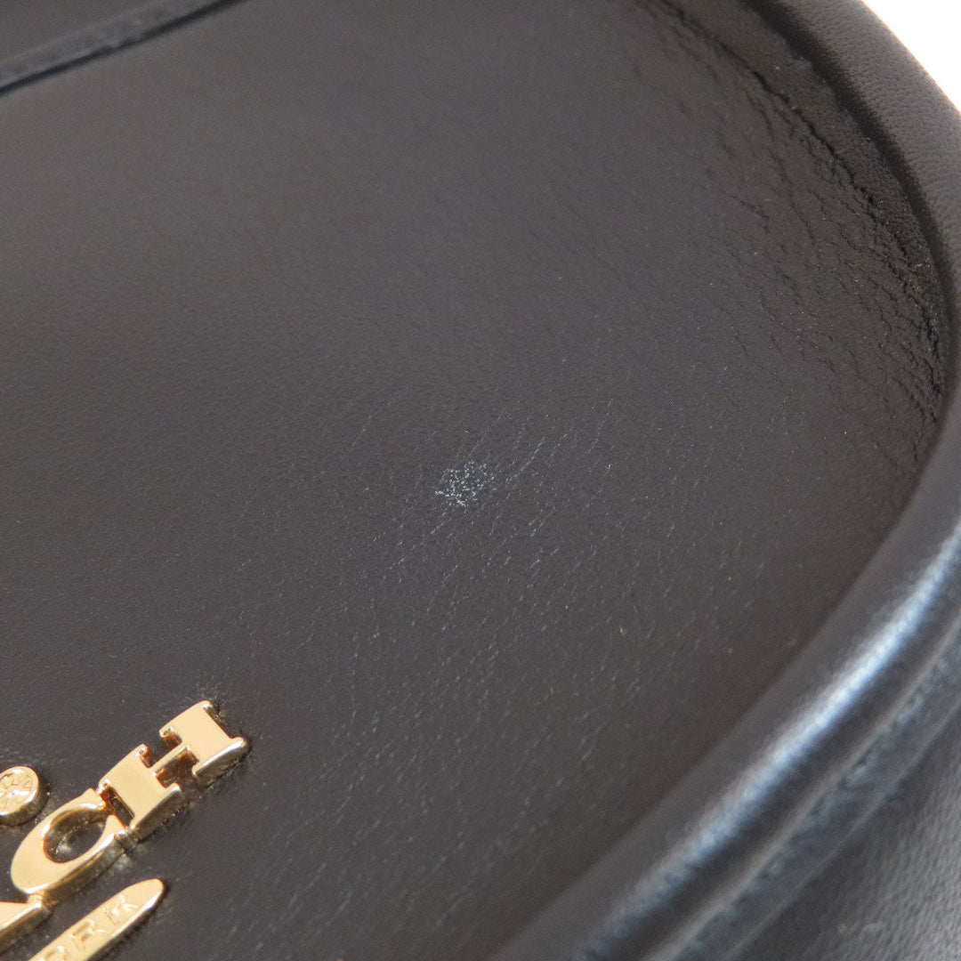 COACH Shoulder Bag F27971 leather black logo Women Used Authentic