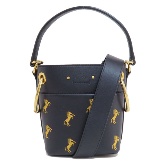 Chloe Handbag leather black 2WAY