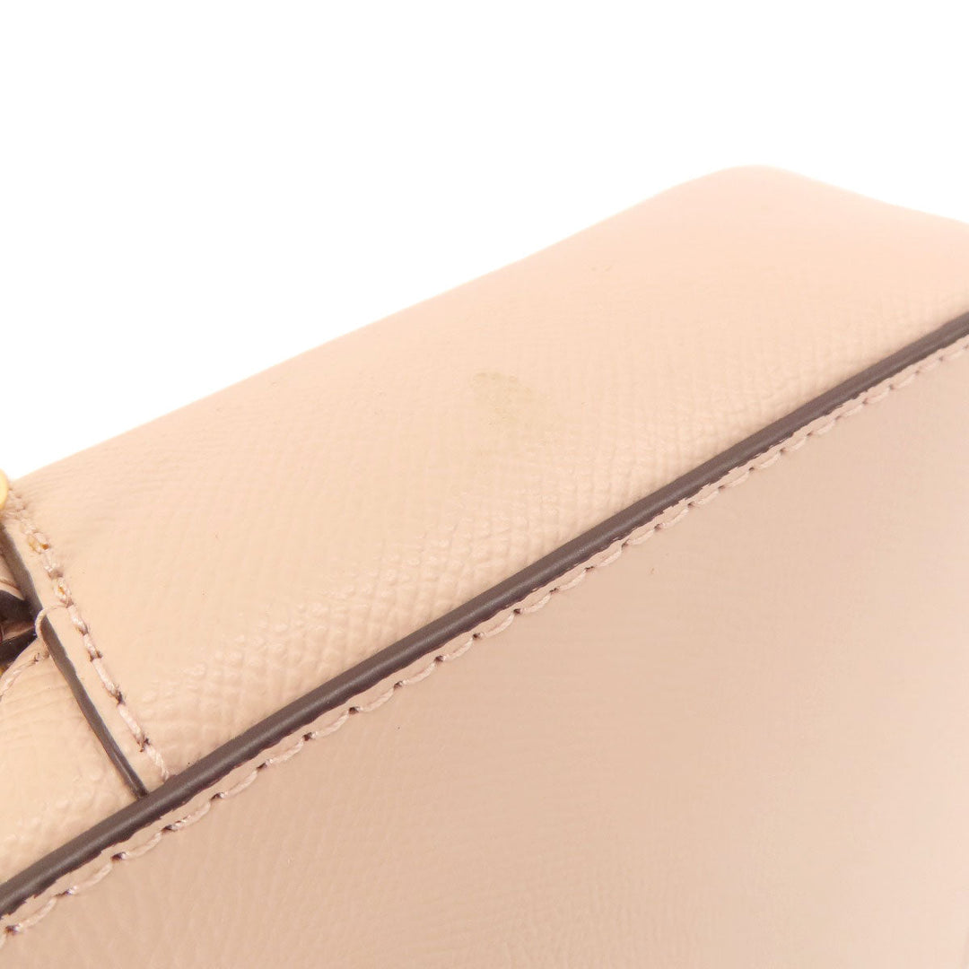MICHAEL KORS Shoulder Bag leather pink logo Women Used Authentic