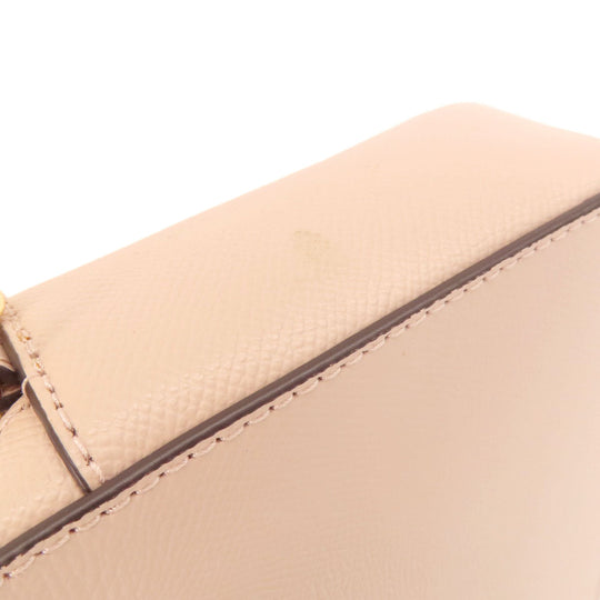 MICHAEL KORS Shoulder Bag leather pink logo Women Used Authentic