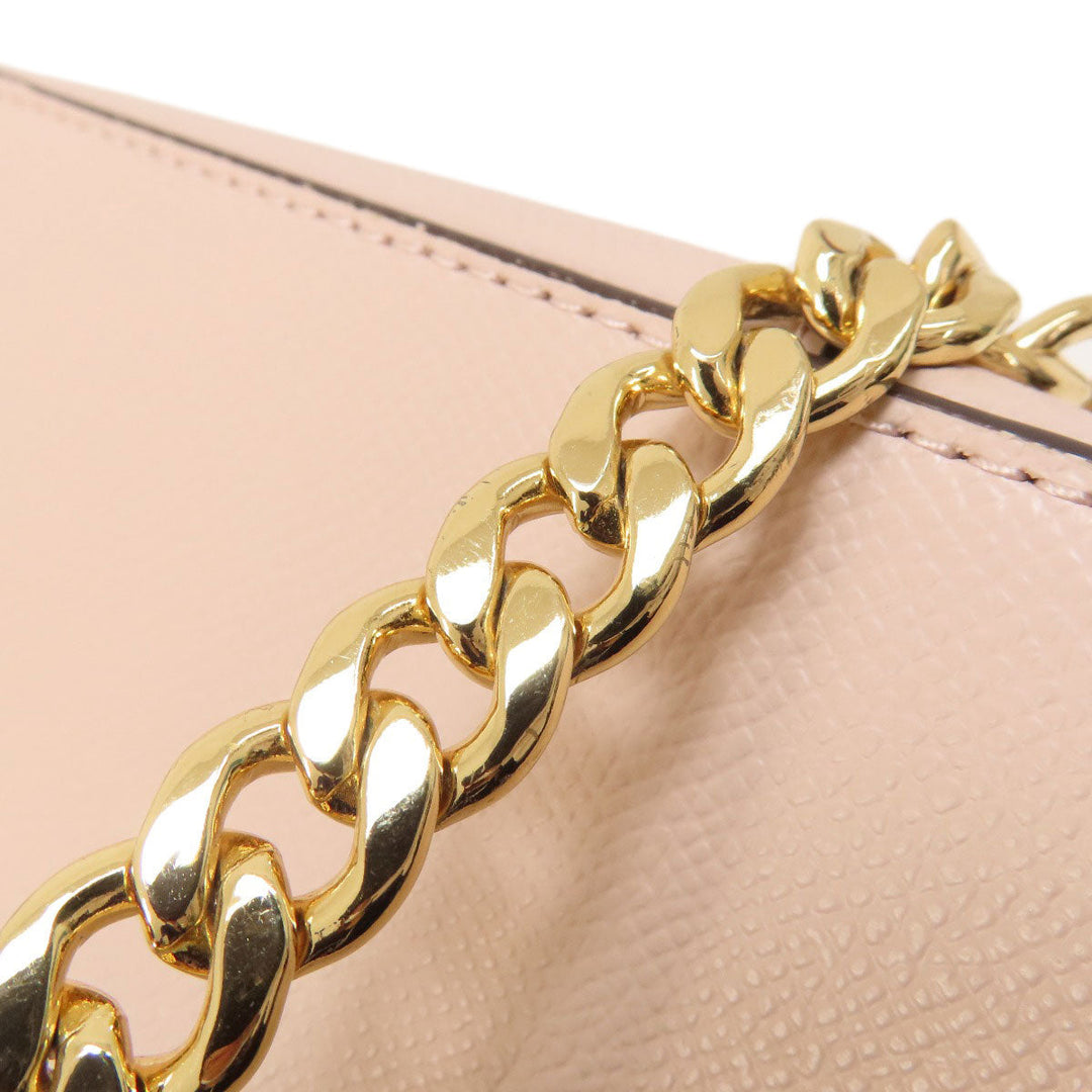 MICHAEL KORS Shoulder Bag leather pink logo Women Used Authentic