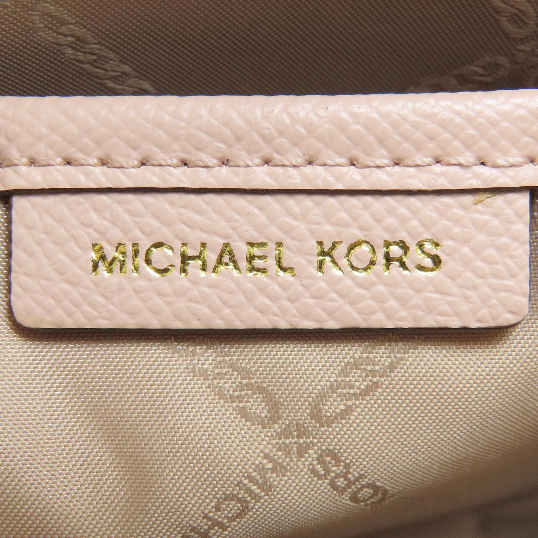 MICHAEL KORS Shoulder Bag leather pink logo Women Used Authentic