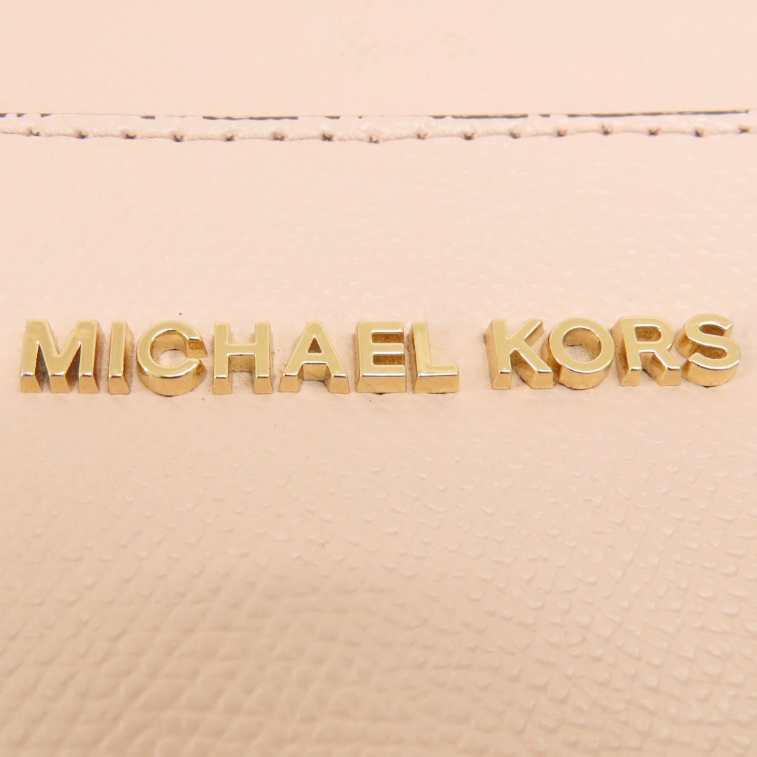 MICHAEL KORS Shoulder Bag leather pink logo Women Used Authentic
