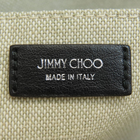 JIMMY CHOO Backpack leather gray logo