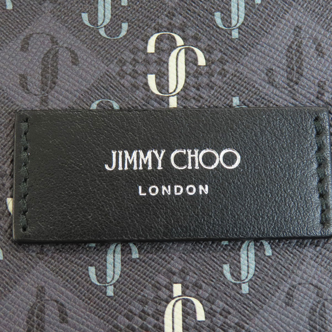 JIMMY CHOO Backpack leather gray logo