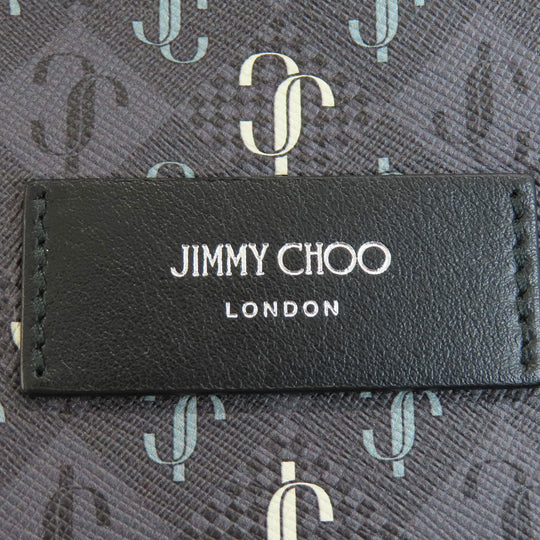 JIMMY CHOO Backpack leather gray logo