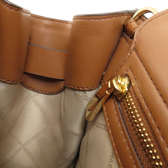 MICHAEL KORS Handbag PVC Brown logo  2WAY Women Used Authentic