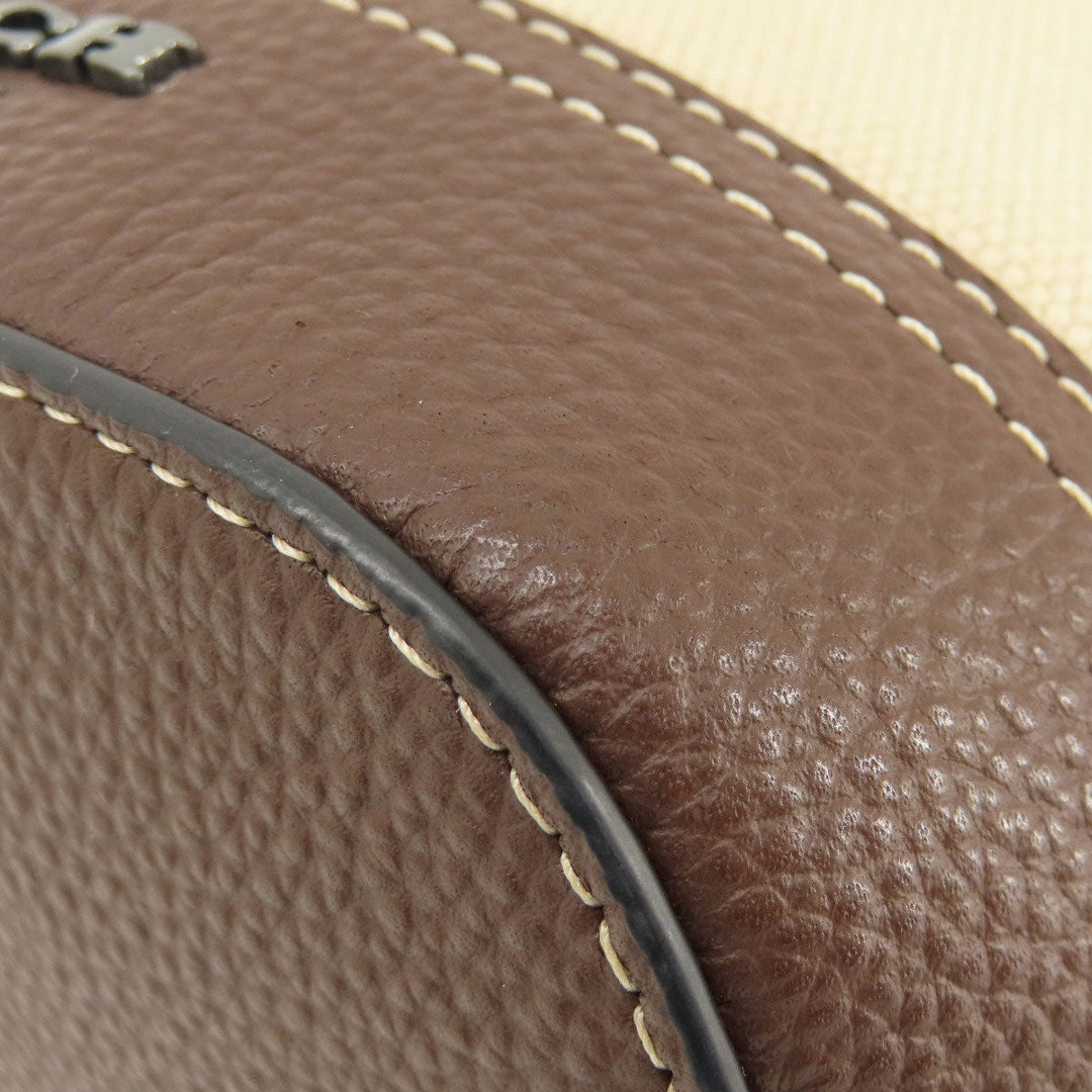 COACH Sling bag CH074 Canvas, Leather Brown Padson Small Women Used Authentic