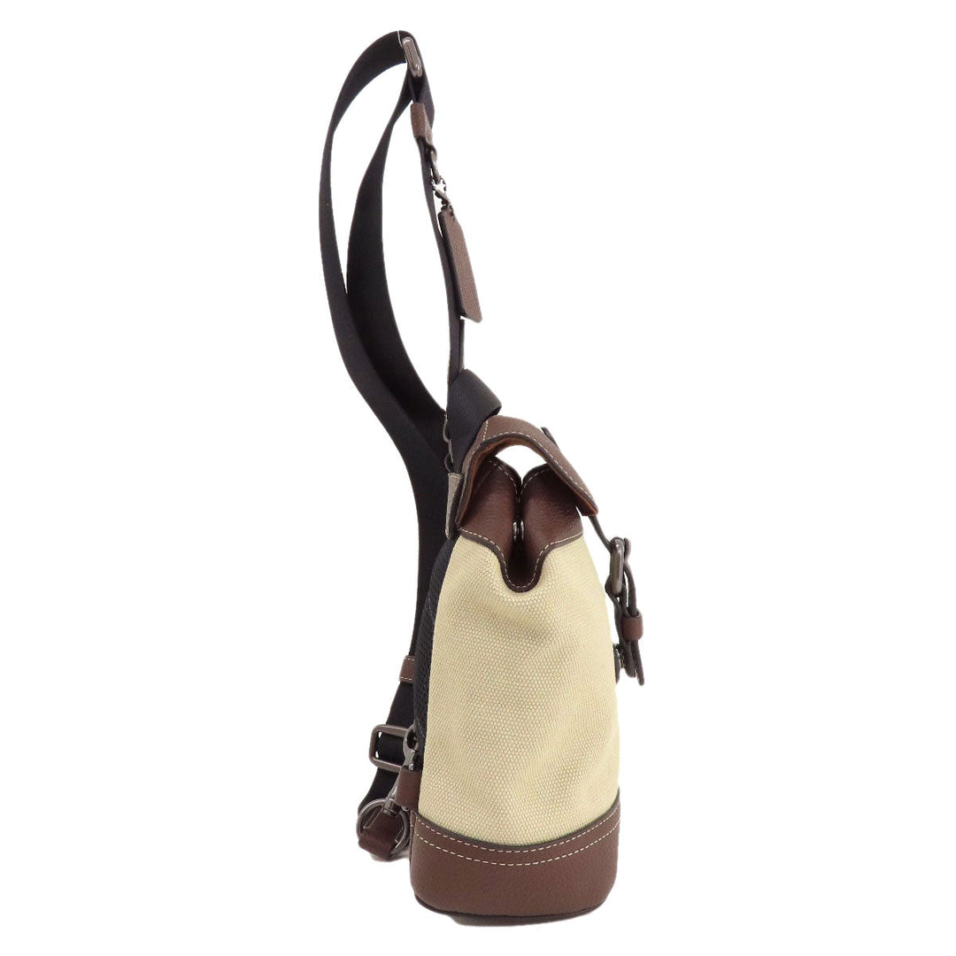COACH Sling bag CH074 Canvas, Leather Brown Padson Small Women Used Authentic