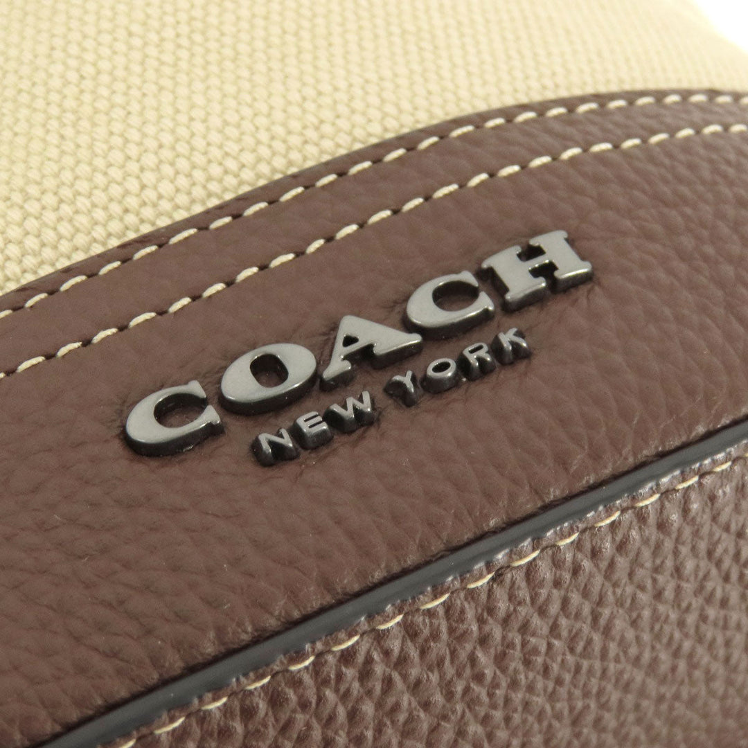 COACH Sling bag CH074 Canvas, Leather Brown Padson Small Women Used Authentic