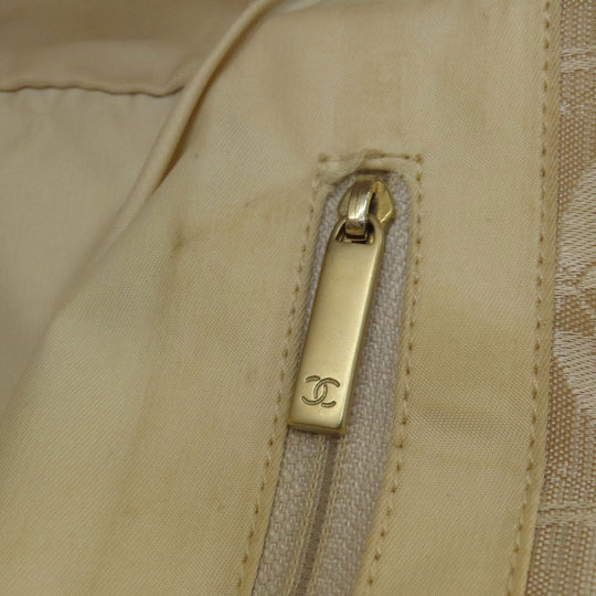 CHANEL Tote Bag Nylon jacquard beige New Travel Line MM