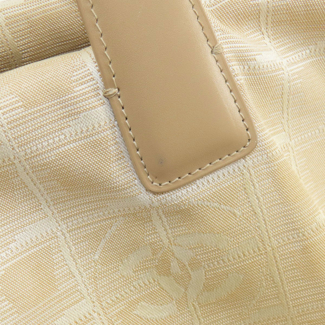 CHANEL Tote Bag Nylon jacquard beige New Travel Line MM