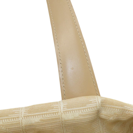 CHANEL Tote Bag Nylon jacquard beige New Travel Line MM