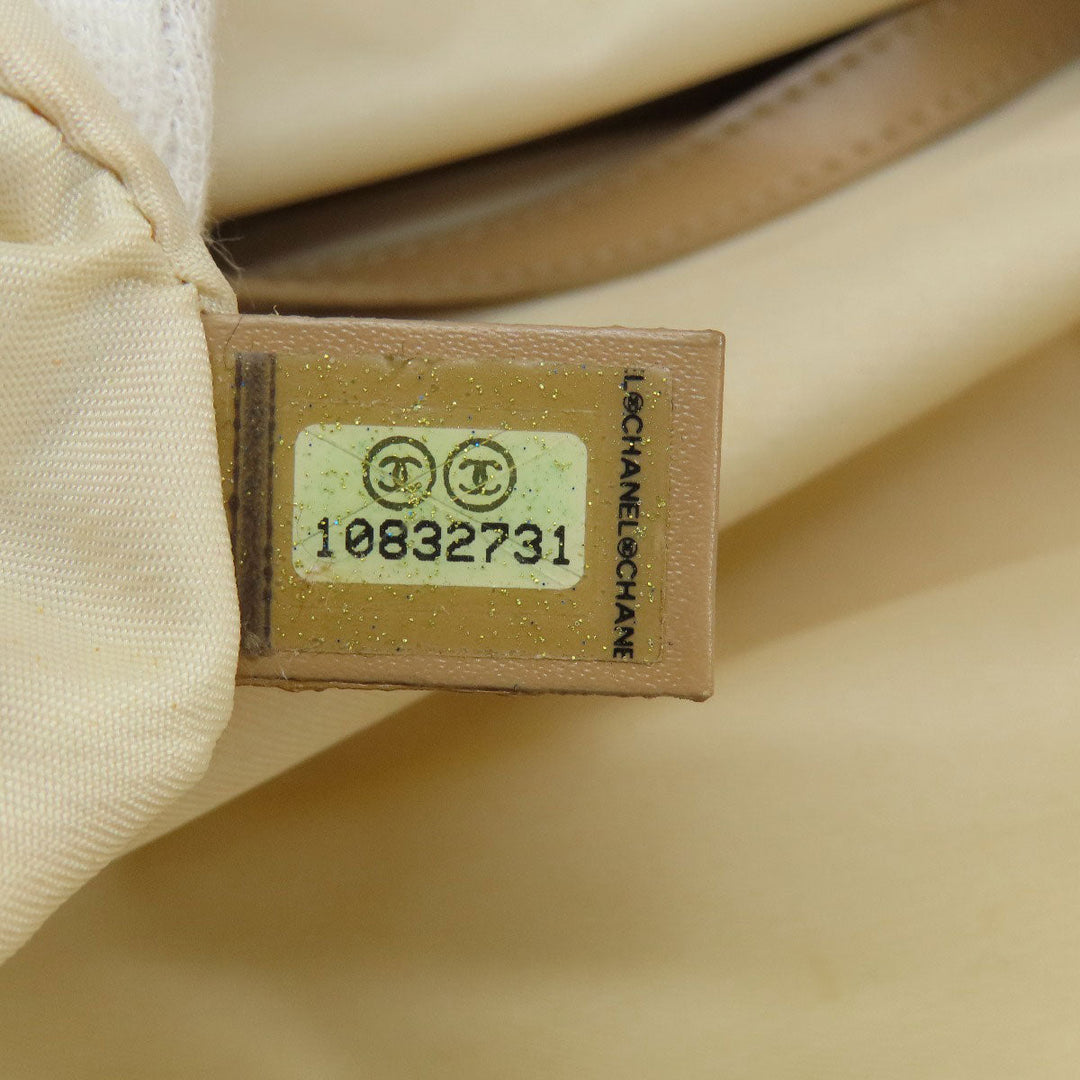 CHANEL Tote Bag Nylon jacquard beige New Travel Line MM