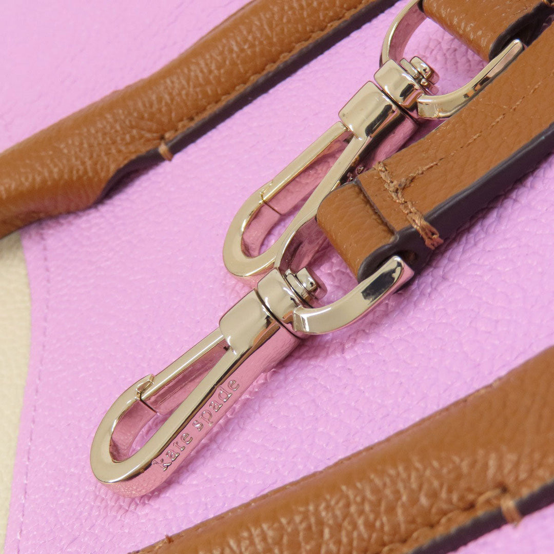 Kate Spade Handbag leather pink logo 2WAY Women Used Authentic