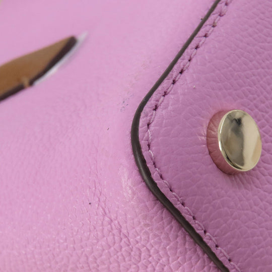 Kate Spade Handbag leather pink logo 2WAY Women Used Authentic