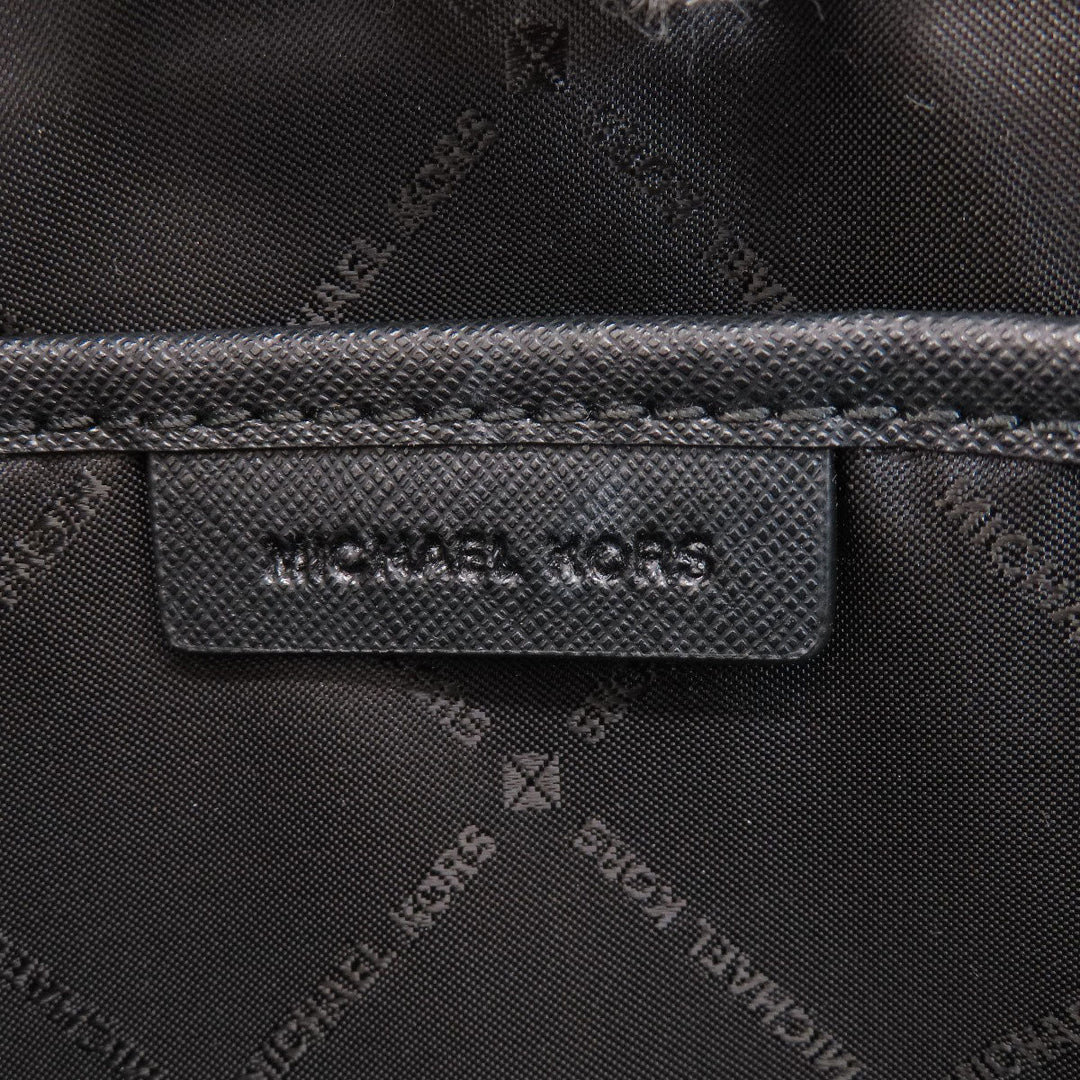 MICHAEL KORS Shoulder Bag leather black logo Women Used Authentic