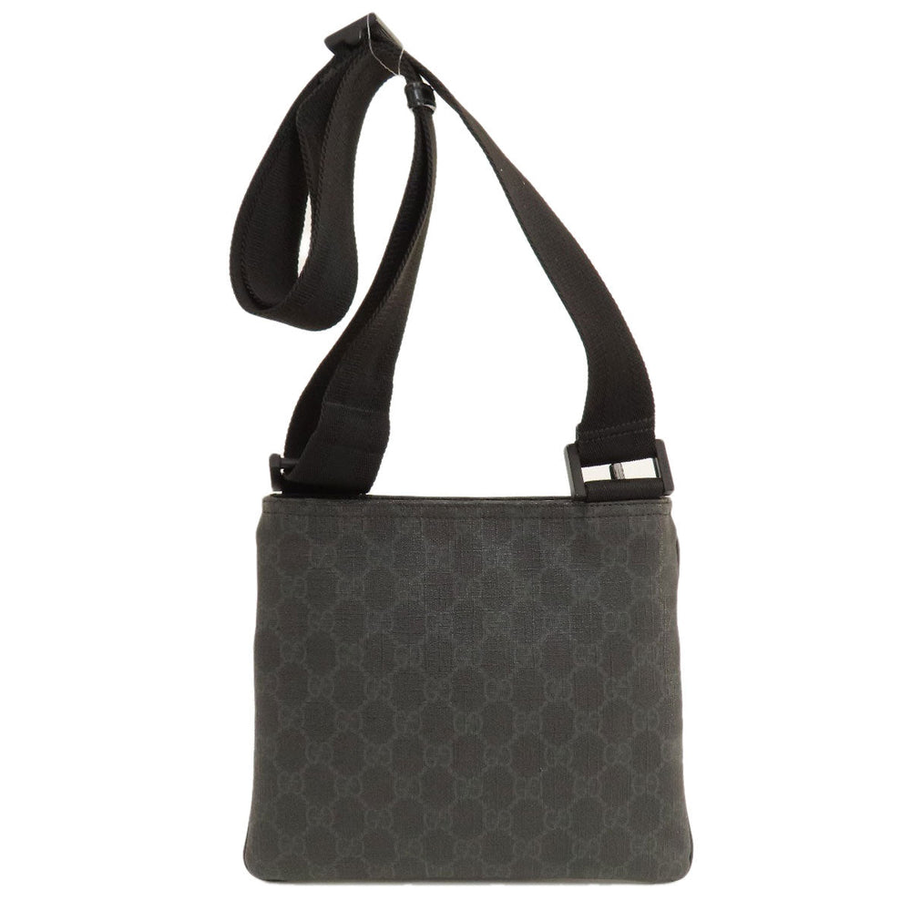 GUCCI Shoulder Bag 162905 PVC black GG Supreme Women Used Authentic