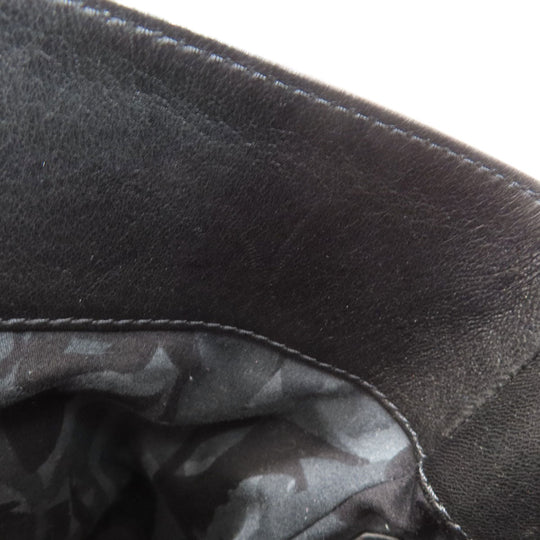 JIMMY CHOO Backpack leather black floyd star motif Women Used Authentic