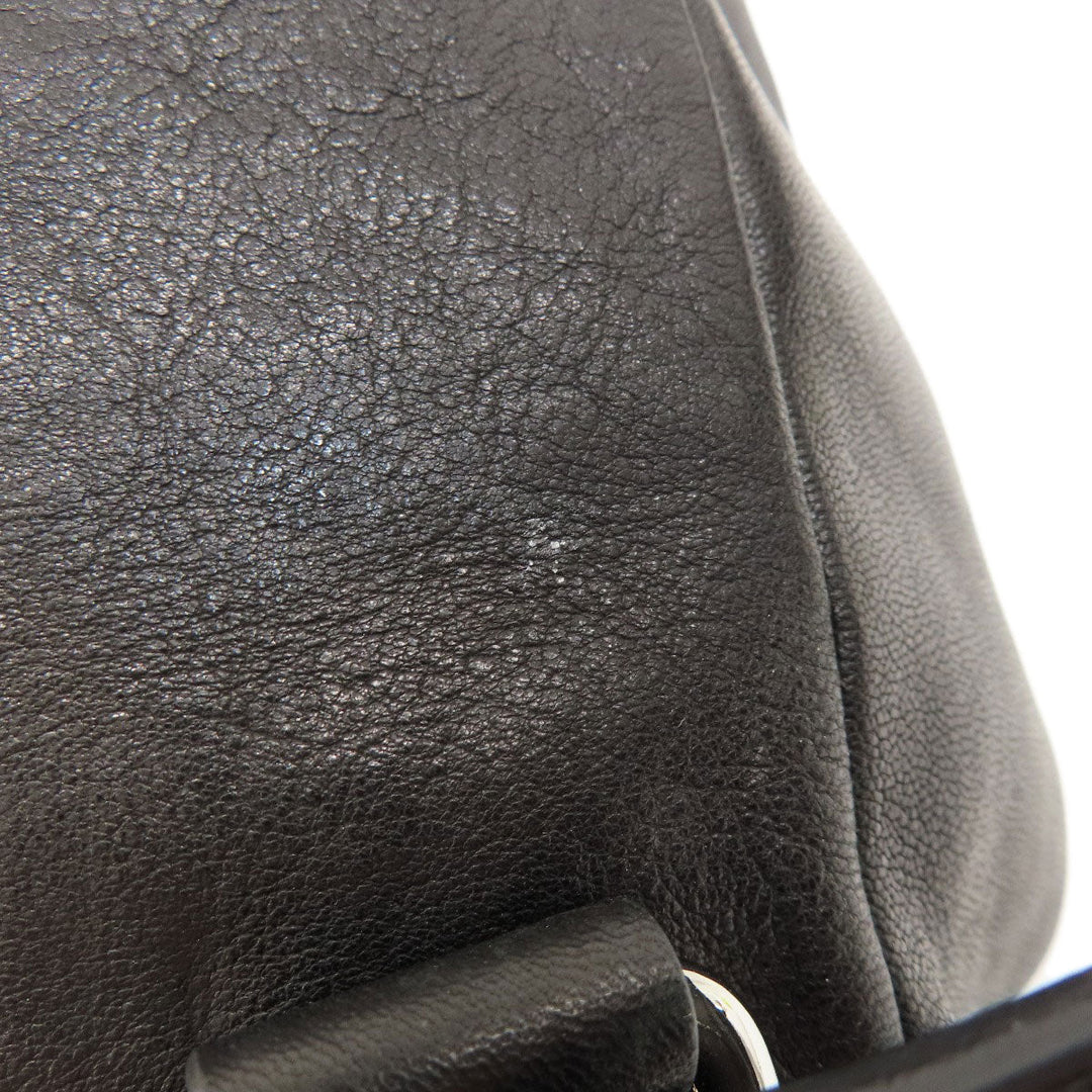 JIMMY CHOO Backpack leather black floyd star motif Women Used Authentic