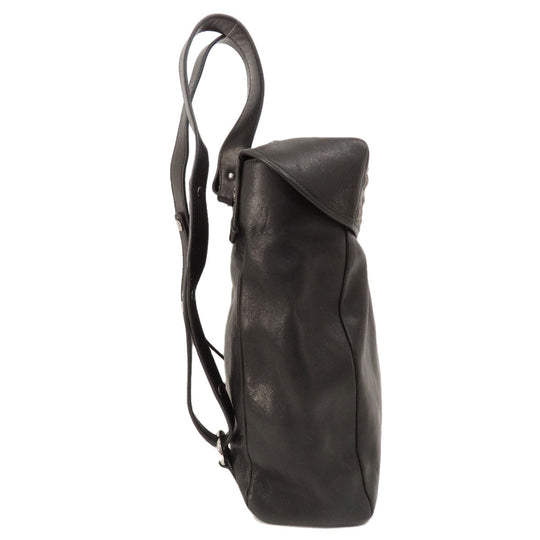 JIMMY CHOO Backpack leather black floyd star motif Women Used Authentic
