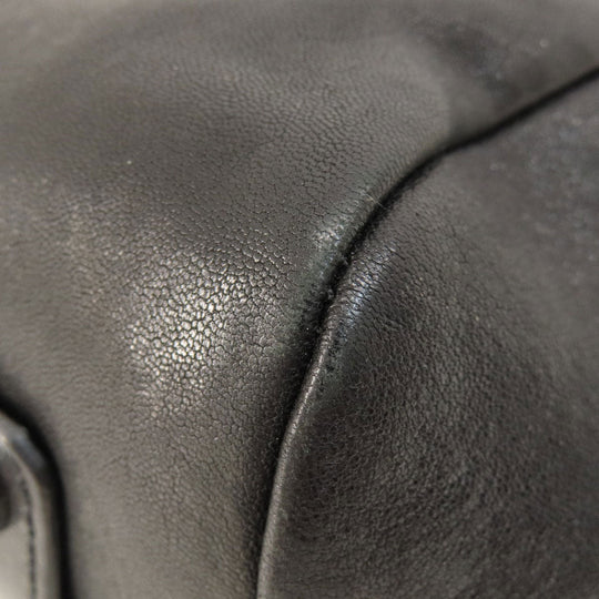 JIMMY CHOO Backpack leather black floyd star motif Women Used Authentic