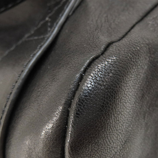 JIMMY CHOO Backpack leather black floyd star motif Women Used Authentic