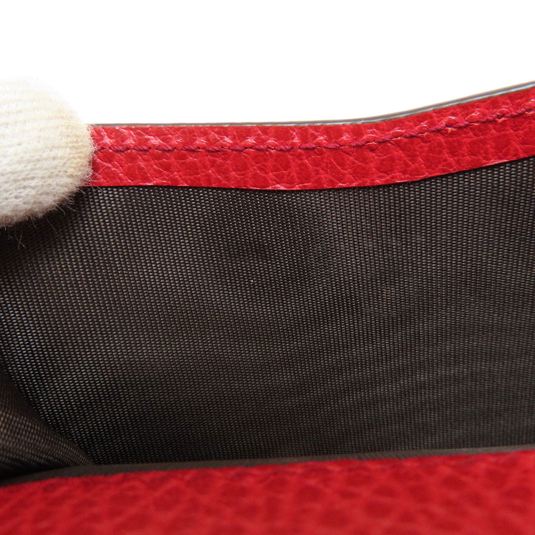 GUCCI Bifold Wallet 449405 leather Red Interlocking G outlet Women Used Authentic
