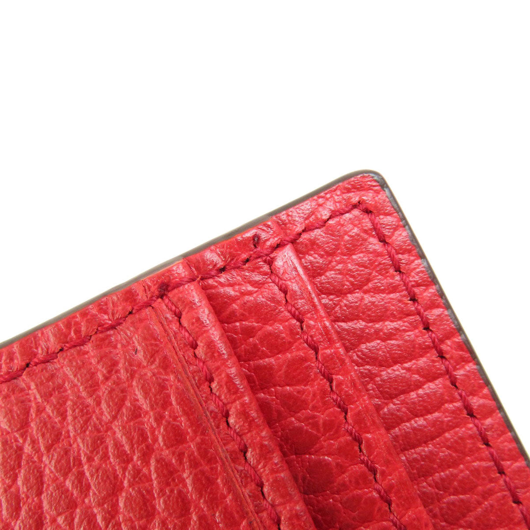 GUCCI Bifold Wallet 449405 leather Red Interlocking G outlet Women Used Authentic