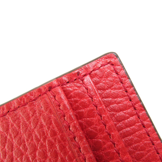 GUCCI Bifold Wallet 449405 leather Red Interlocking G outlet Women Used Authentic