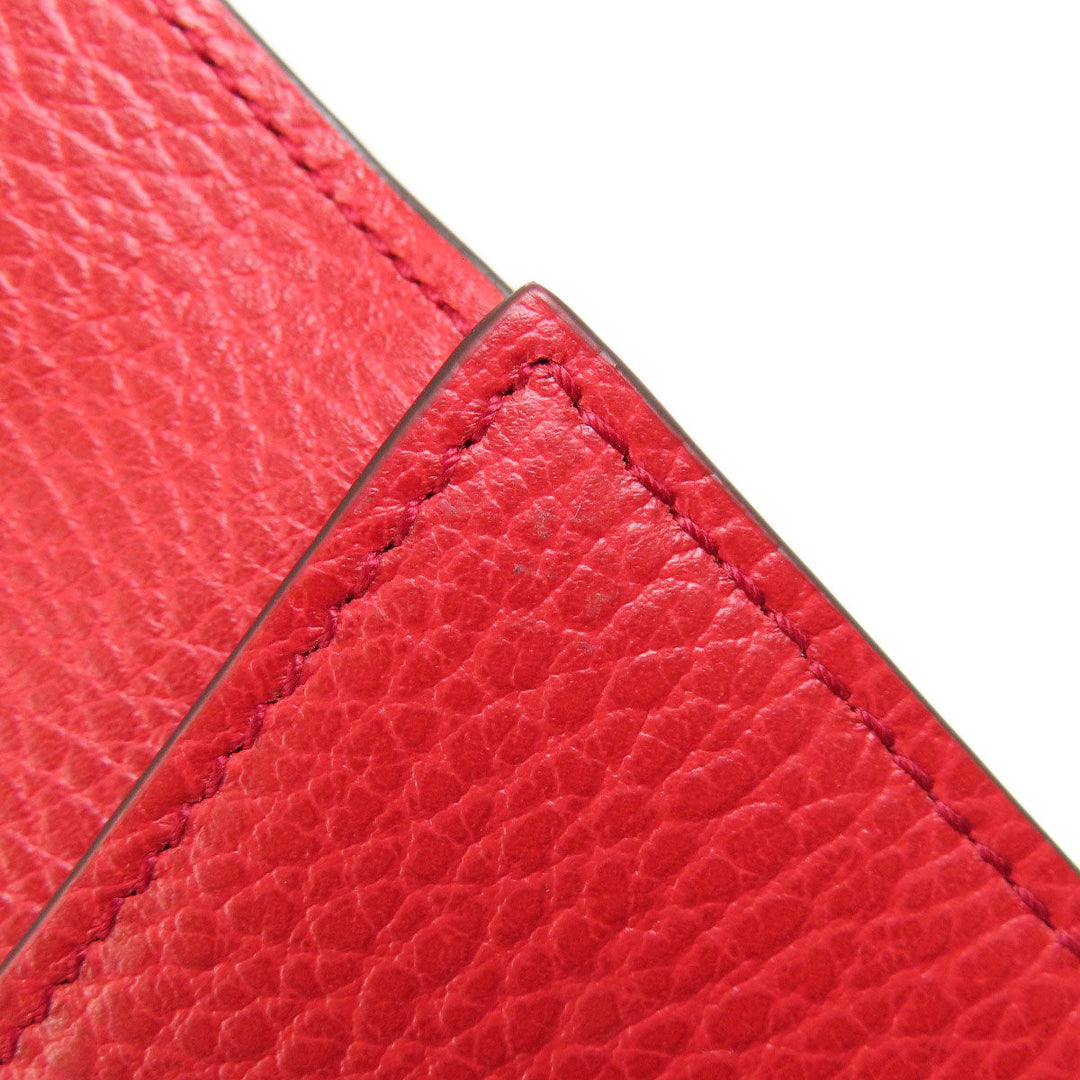 GUCCI Bifold Wallet 449405 leather Red Interlocking G outlet Women Used Authentic