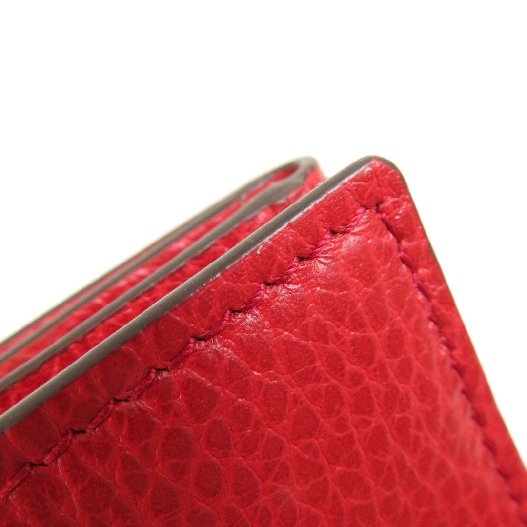 GUCCI Bifold Wallet 449405 leather Red Interlocking G outlet Women Used Authentic