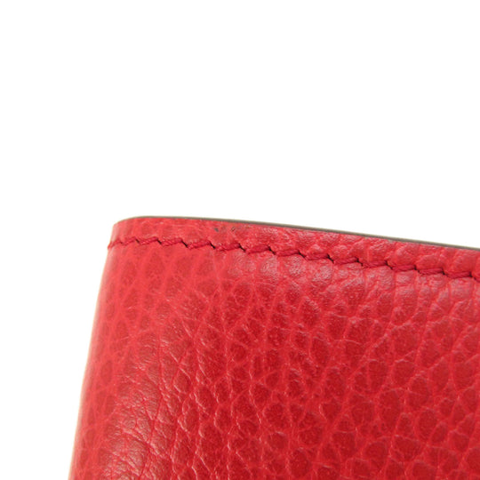 GUCCI Bifold Wallet 449405 leather Red Interlocking G outlet Women Used Authentic