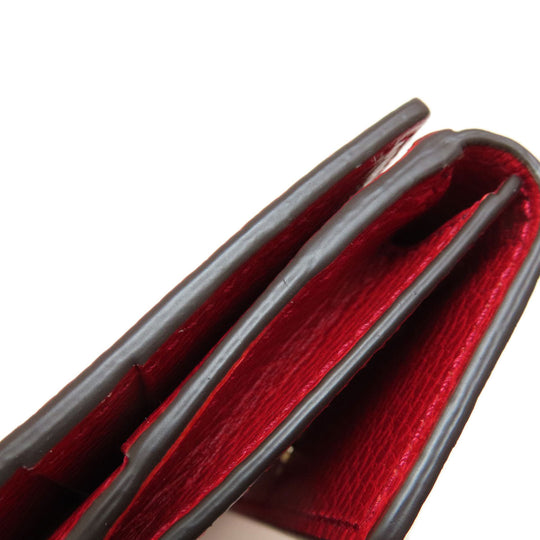GUCCI Bifold Wallet 449405 leather Red Interlocking G outlet Women Used Authentic
