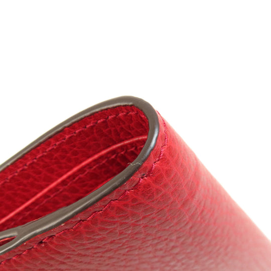 GUCCI Bifold Wallet 449405 leather Red Interlocking G outlet Women Used Authentic