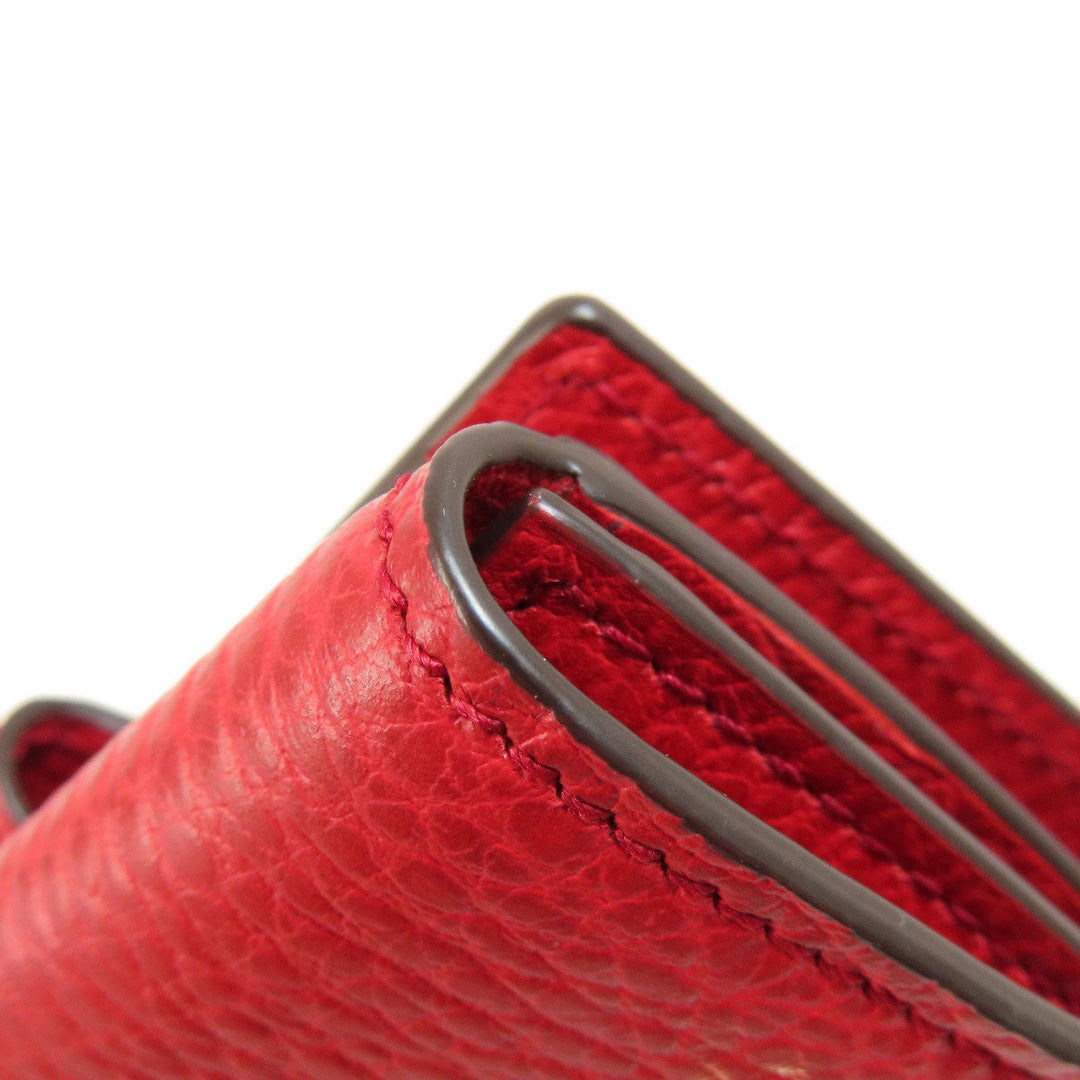 GUCCI Bifold Wallet 449405 leather Red Interlocking G outlet Women Used Authentic