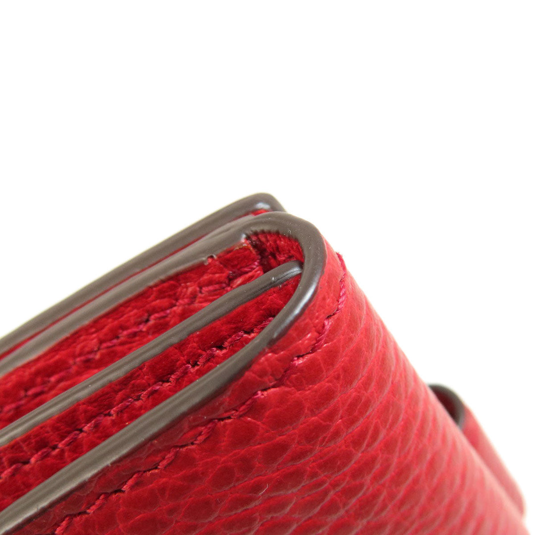GUCCI Bifold Wallet 449405 leather Red Interlocking G outlet Women Used Authentic