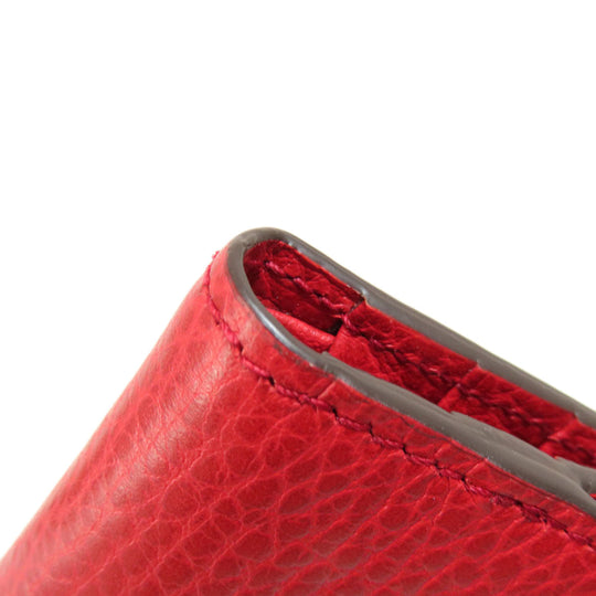 GUCCI Bifold Wallet 449405 leather Red Interlocking G outlet Women Used Authentic