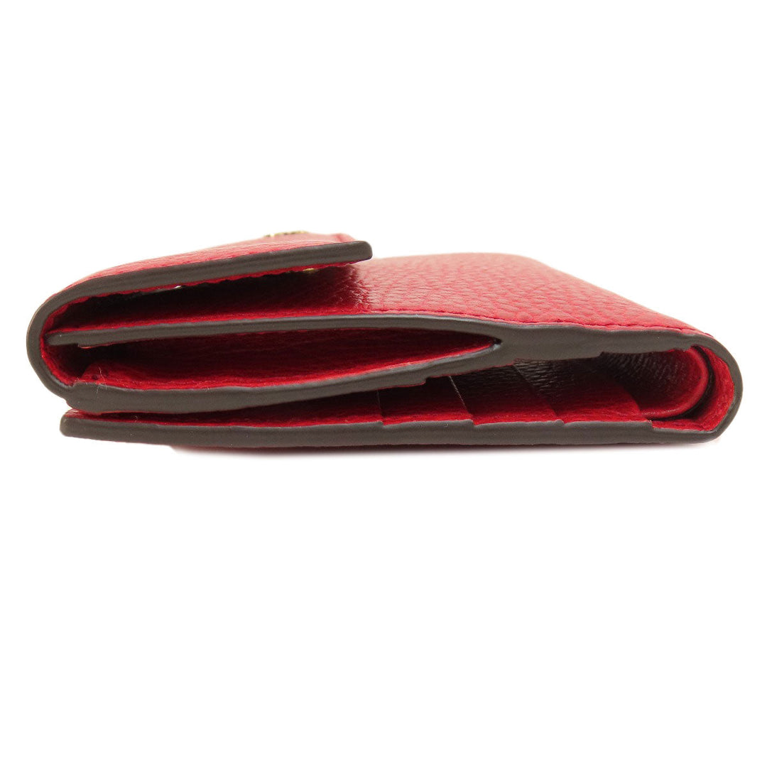 GUCCI Bifold Wallet 449405 leather Red Interlocking G outlet Women Used Authentic