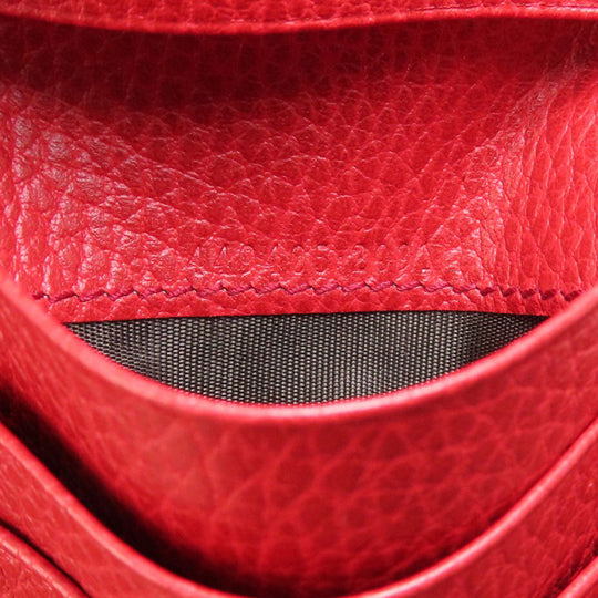GUCCI Bifold Wallet 449405 leather Red Interlocking G outlet Women Used Authentic