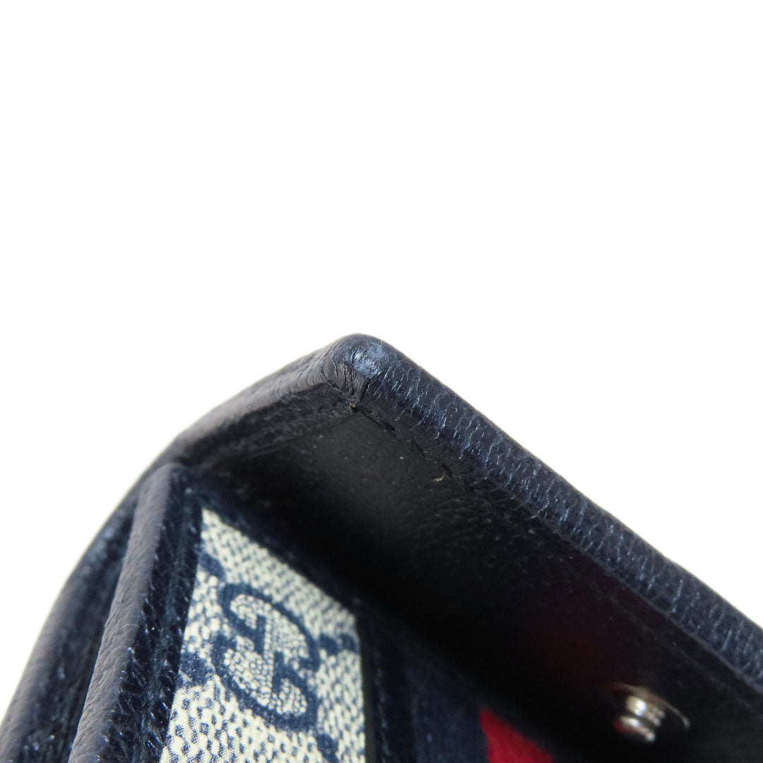 GUCCI Key case Key holder  603732 PVC Navy Ophidia GG Women(Unisex) Used Authentic