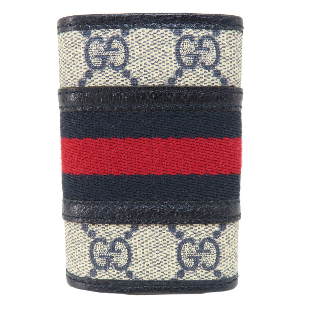 GUCCI Key case Key holder  603732 PVC Navy Ophidia GG Women(Unisex) Used Authentic