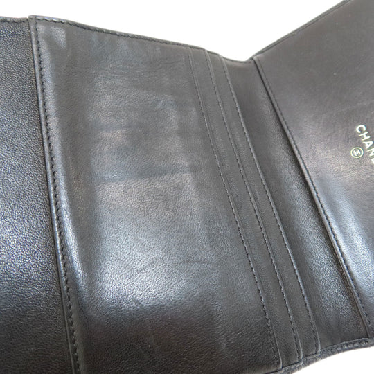 CHANEL Bifold Wallet Caviar skin black COCO Mark