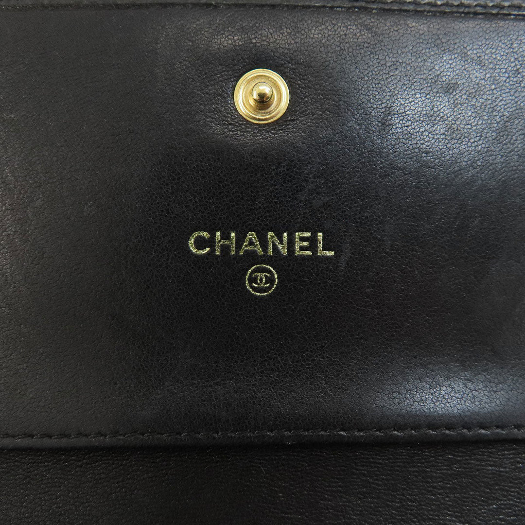 CHANEL Bifold Wallet Caviar skin black COCO Mark