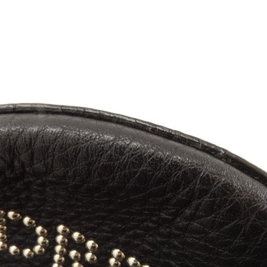 RED VALENTINO Backpack leather black Studs star motif Women Used Authentic