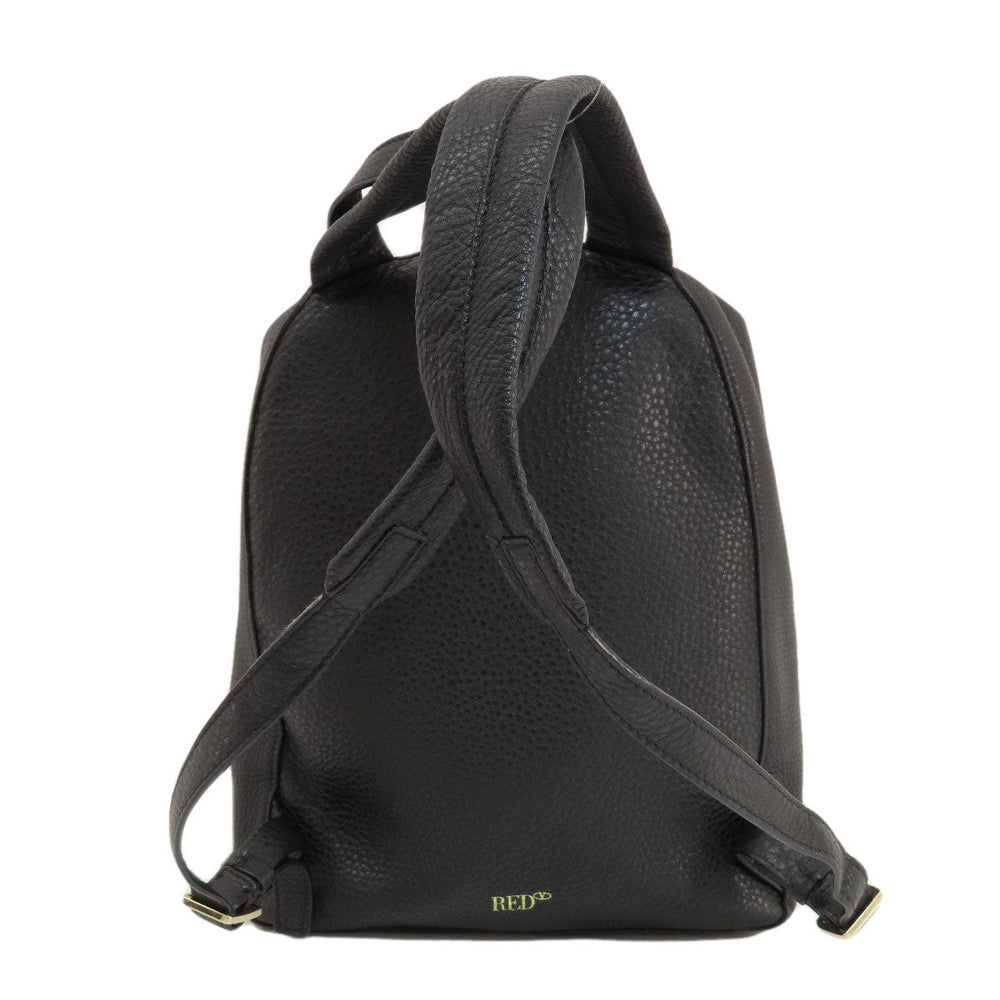 RED VALENTINO Backpack leather black Studs star motif Women Used Authentic