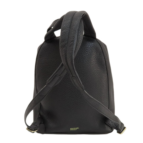 RED VALENTINO Backpack leather black Studs star motif Women Used Authentic