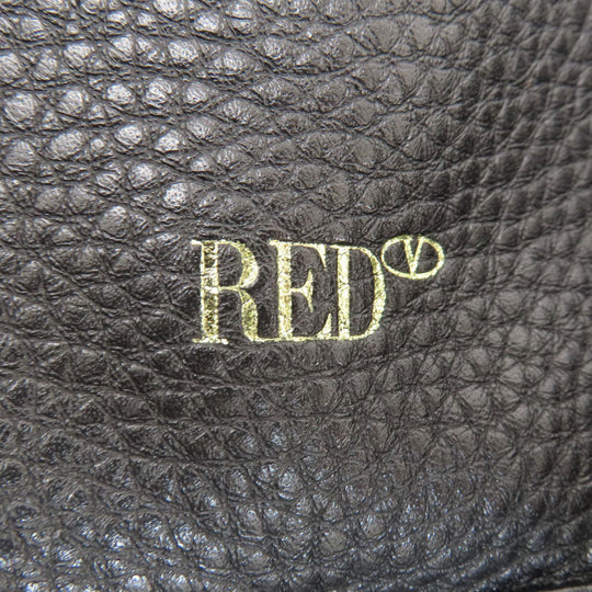 RED VALENTINO Backpack leather black Studs star motif Women Used Authentic