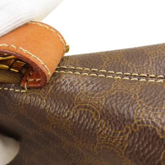 CELINE Handbag PVC Brown Macadam