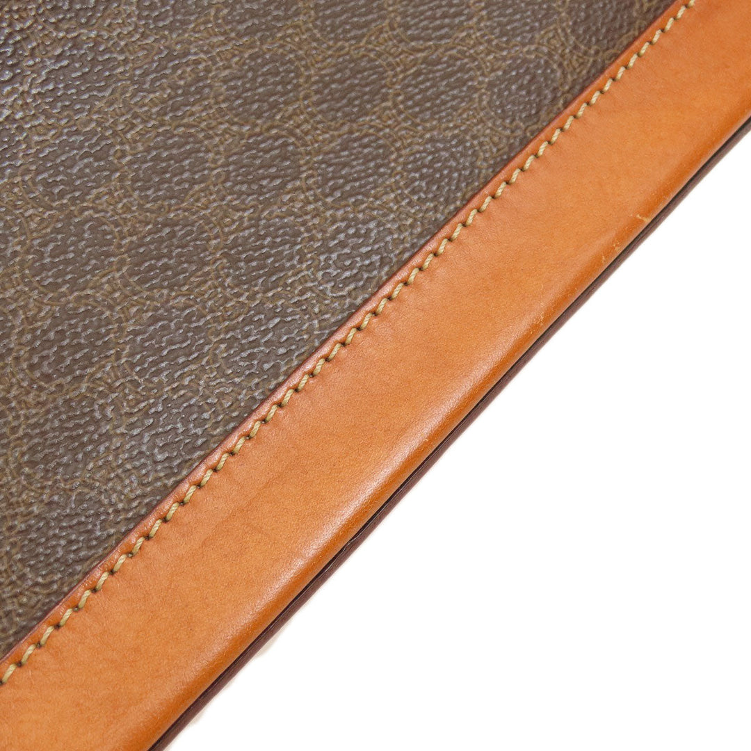 CELINE Handbag PVC Brown Macadam